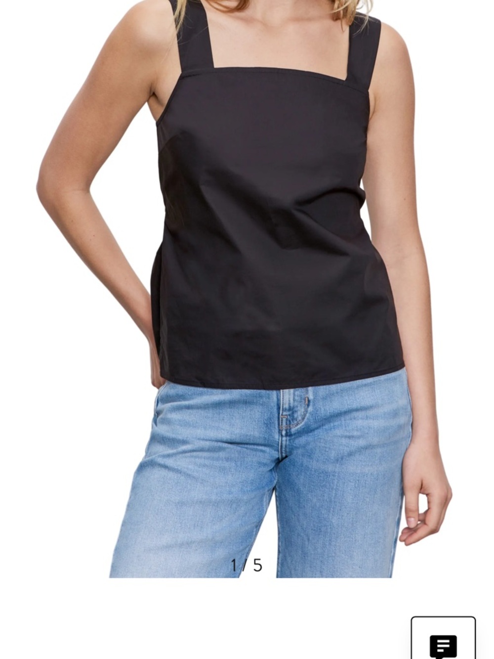 Sanctuary Black Square-Neck Tank Top